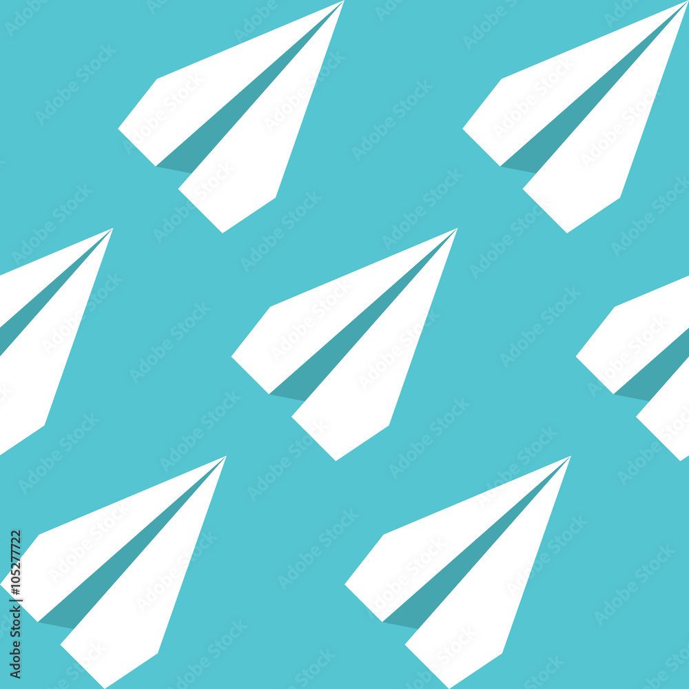 Paper Planes Seamless Pattern. Repeating abstract background with paper planes. Paper Planes Seamless Pattern. Repeating abstract background with paper planes.