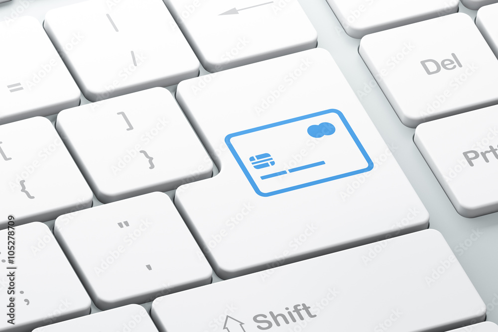 Banking concept: Credit Card on computer keyboard background Banking concept: Credit Card on computer keyboard background