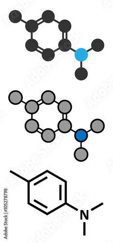 N,N-dimethyl-p-toluidine (DMPT) molecule. 