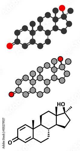 Methandrostenolone (metandienone) anabolic steroid drug.