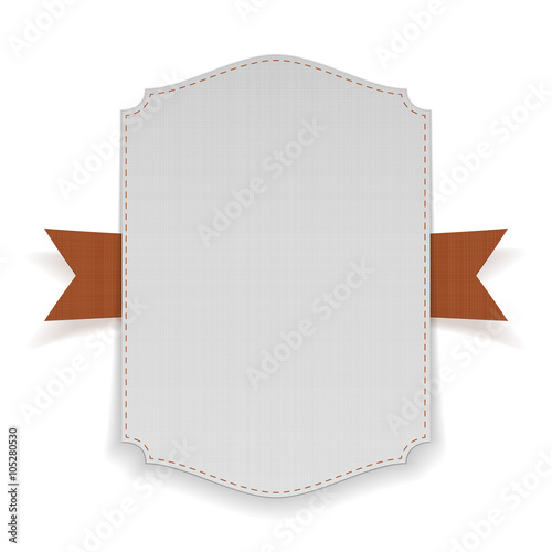 Big Banner with orange Ribbon