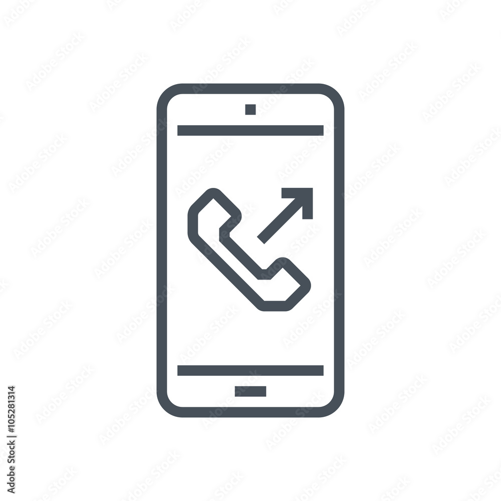 Outgoing phone call icon Outgoing phone call icon