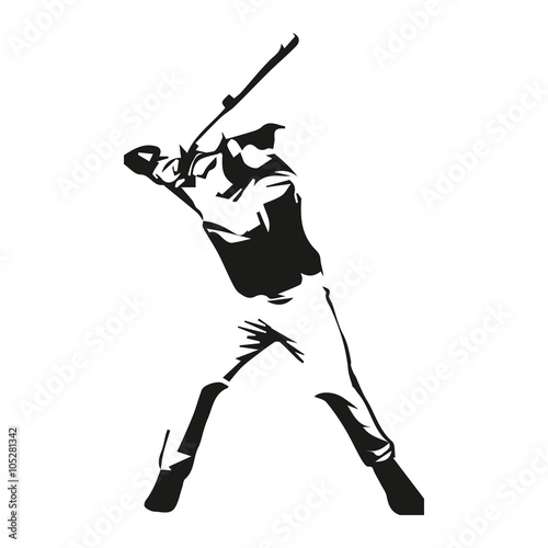 Baseball player vector isolated illustration