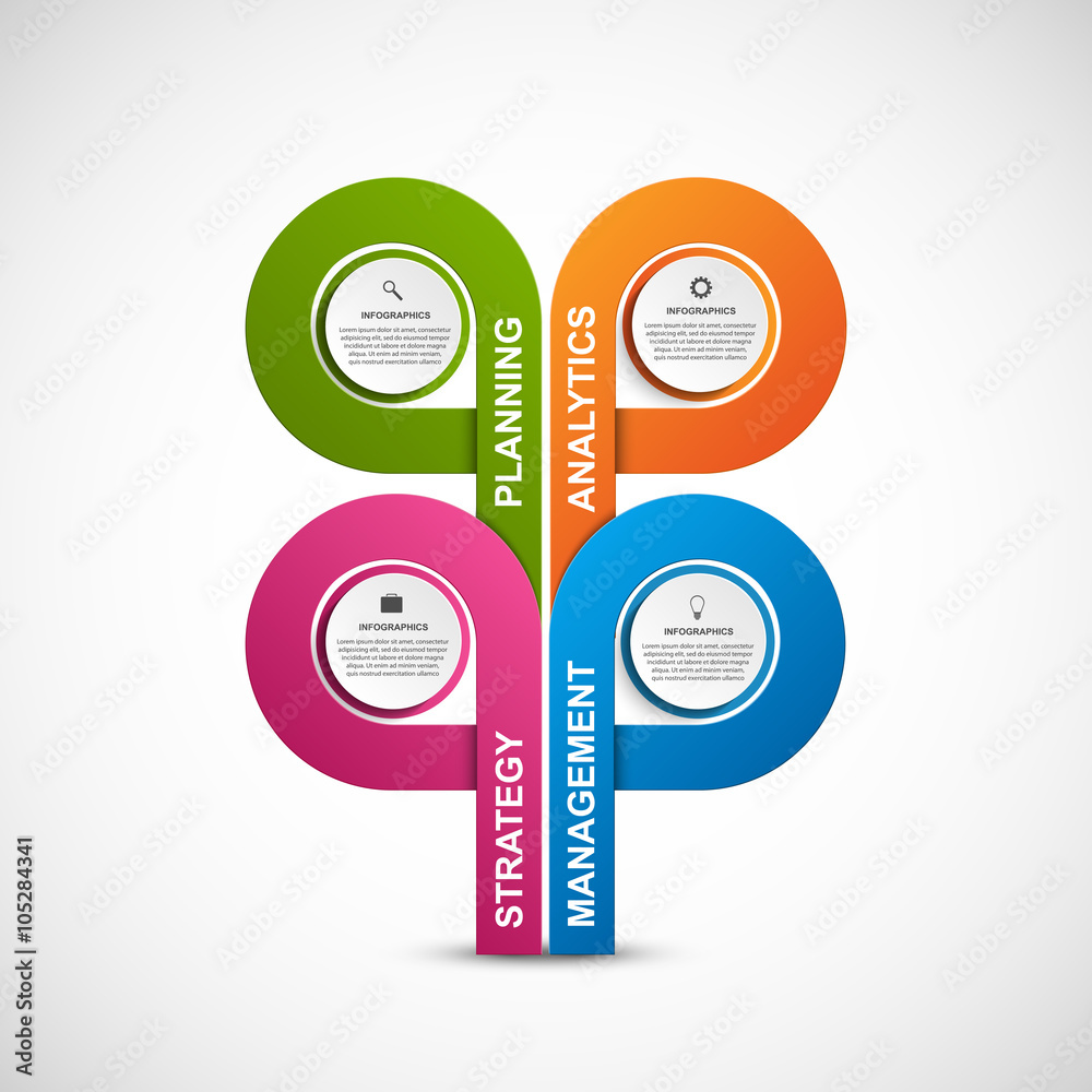 Abstract options infographics design template. Vector illustration.