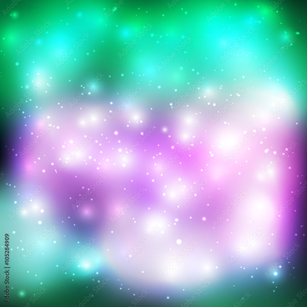 bright glowing particles