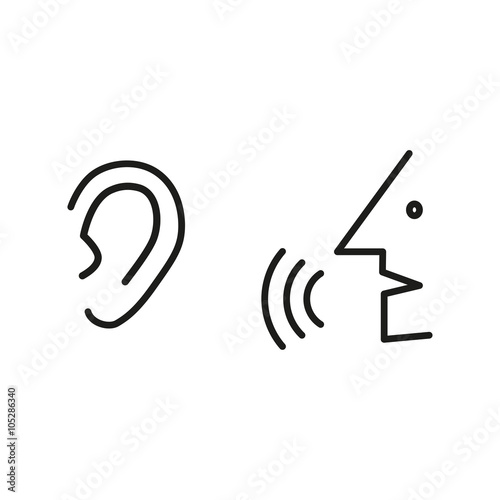 Speak and listen symbol