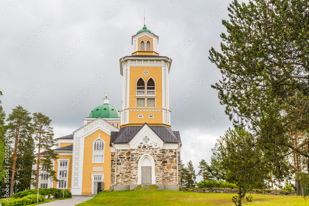 Fototapeta premium Large wooden church