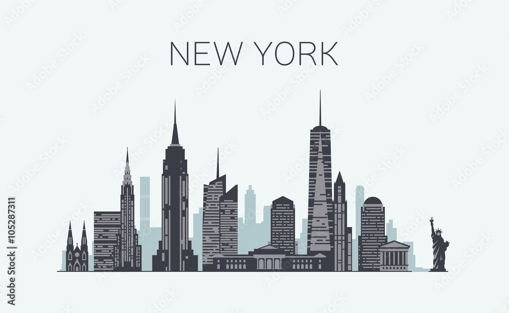 New York skyline silhouette