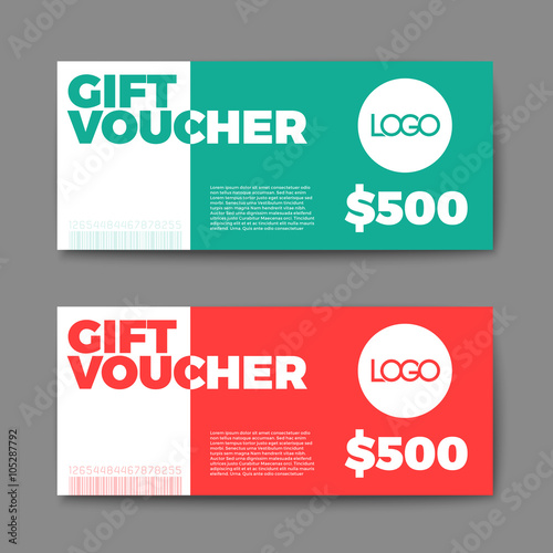 Set of gift (discount) voucher cards