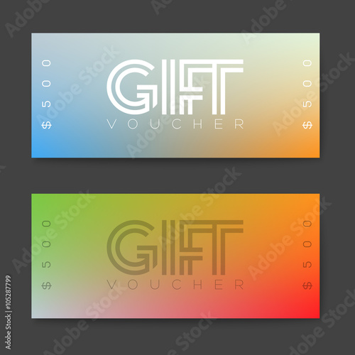 Set of gift (discount) voucher cards