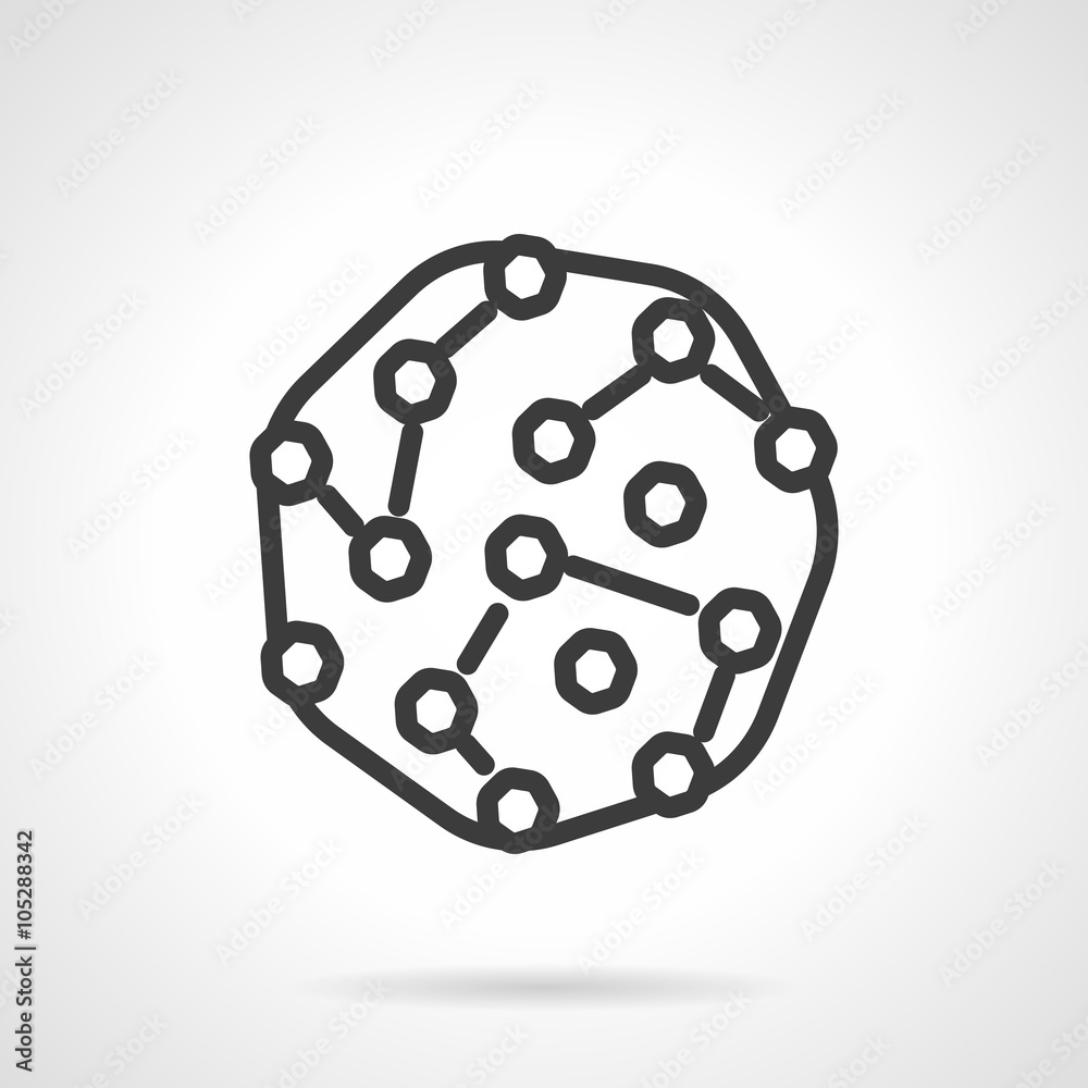 Pathogens black line design vector icon Pathogens black line design vector icon