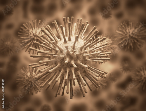 Photography Bacteria cells. High resolution 3d render