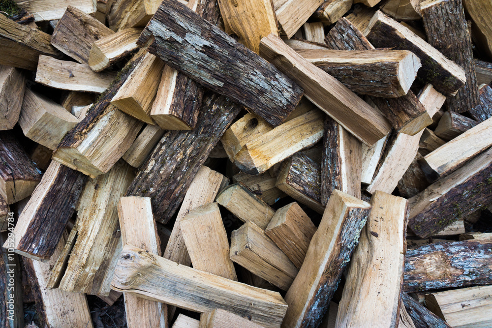 Pile of chopped fire wood. Stack of firewood Pile of chopped fire wood. Stack of firewood