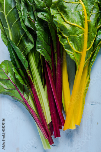 Vibrant vegetable  swiss rainbow chard