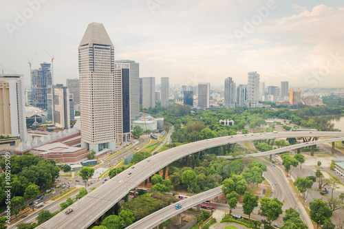 Виды на Сингапур с колеса обозрения © smirno