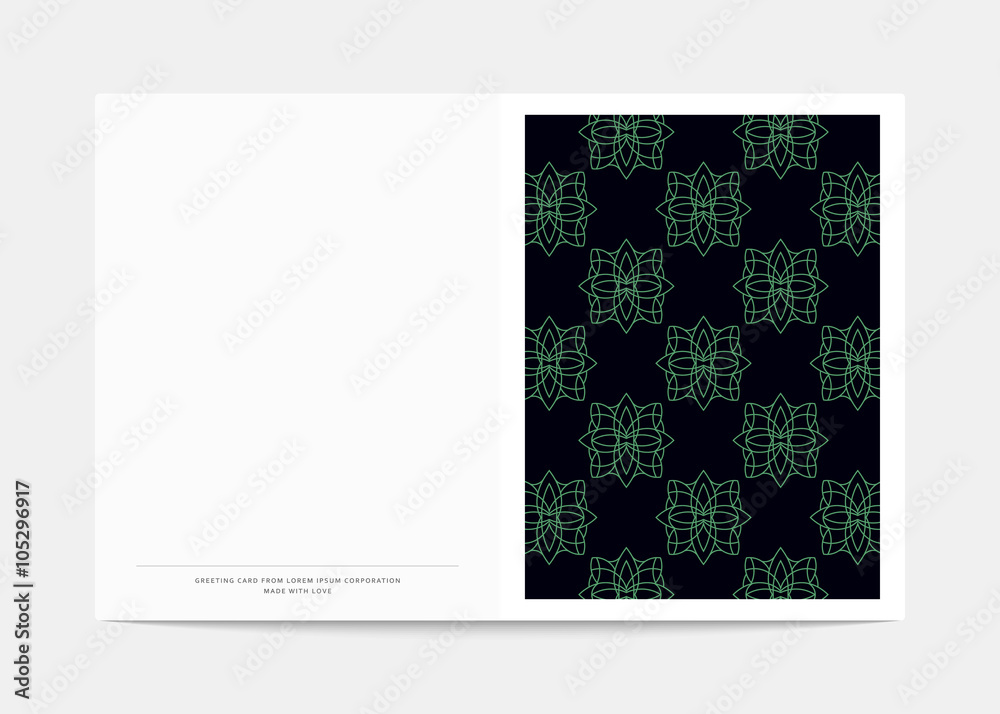 Magazine cover with geometric patterns . Magazine page template . Label template notebook . Abstract for the book cover