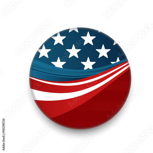 american flag colors with stars and stripes on pin