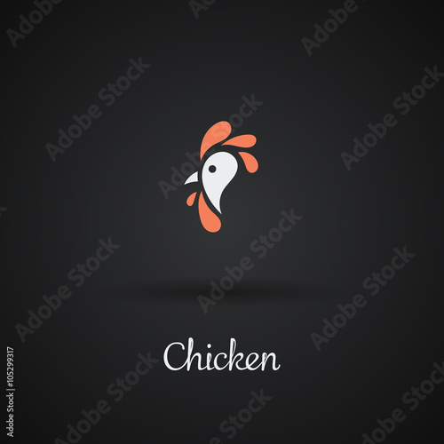 Fototapeta Naklejka Na Ścianę i Meble -  Rooster, cock, chicken vector illustration.