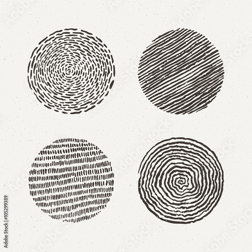 Circles set. Vector illustration. Texture geometric figure.