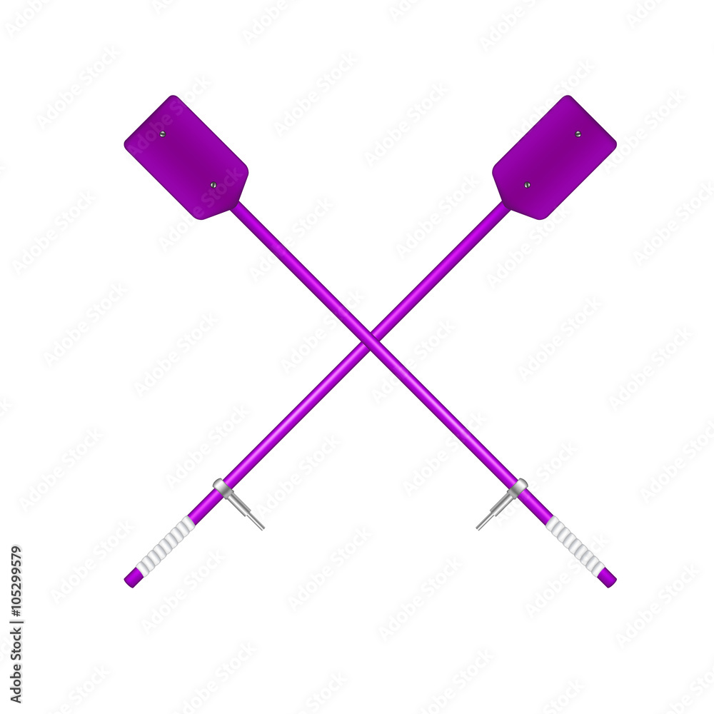 Two crossed old oars Two crossed old oars