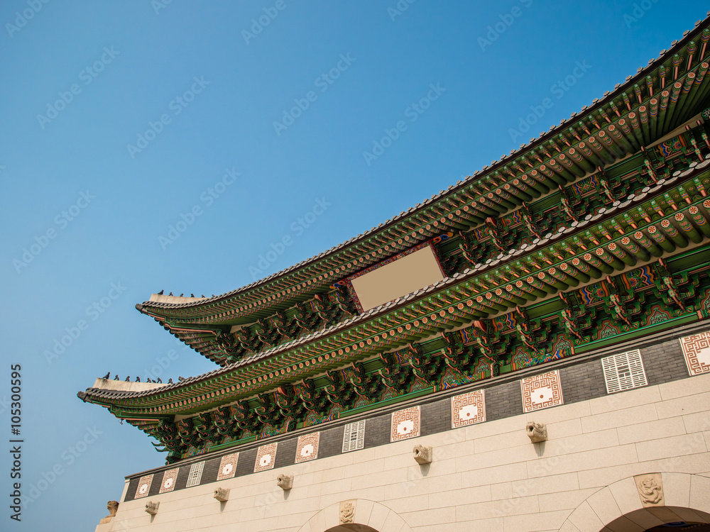 Fototapeta premium part of Korean Architecture roof