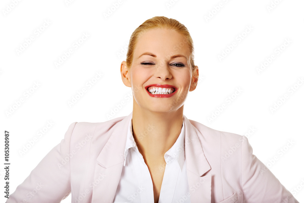 Youngh happy blonde business woman Youngh happy blonde business woman