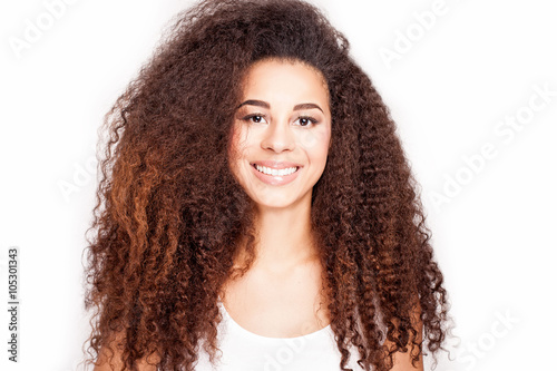 Beauty portrait of african american girl.