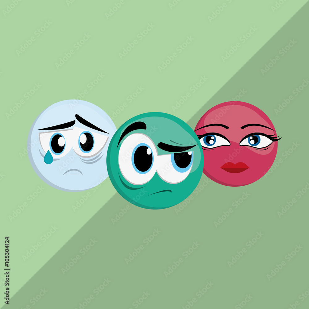 Fototapeta premium Cartoon face design 