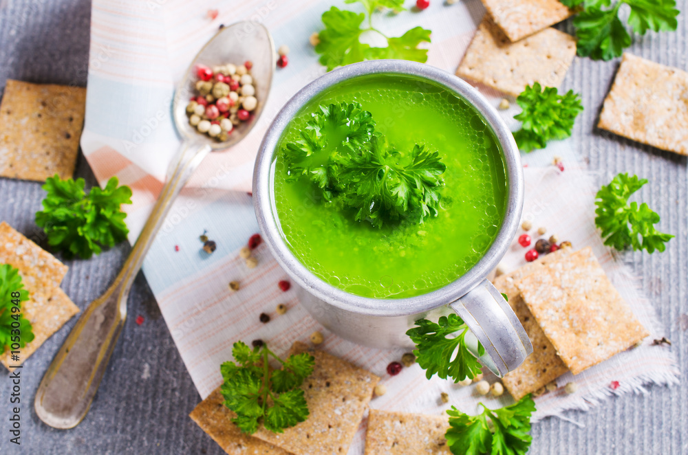 Green cream soup Green cream soup