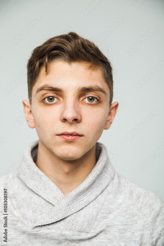 Portrait of the young happy smiling man isolated on a white background Portrait of the young happy smiling man isolated on a white background