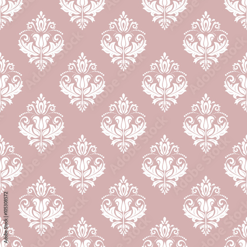 Oriental classic white ornament. Seamless abstract pattern
