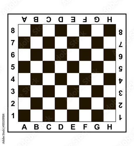 Black and white chess board