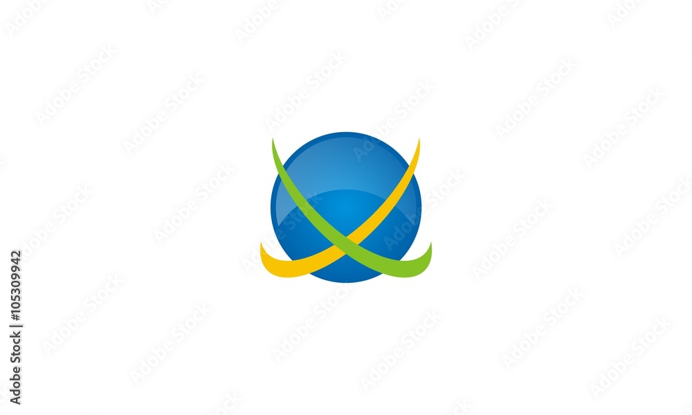  globe logo design vector