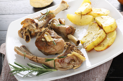 Baked lamb with potatoes