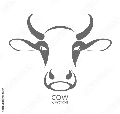 Cow. Abstract animal on white background