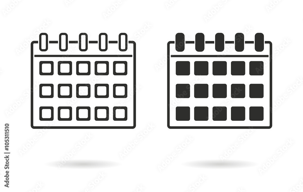 Calendar - vector icon. Calendar - vector icon.