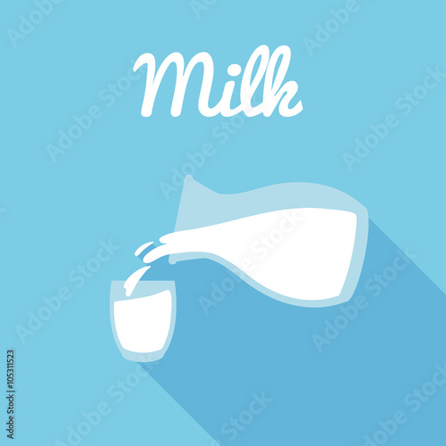 Glass milk and Pitcher
