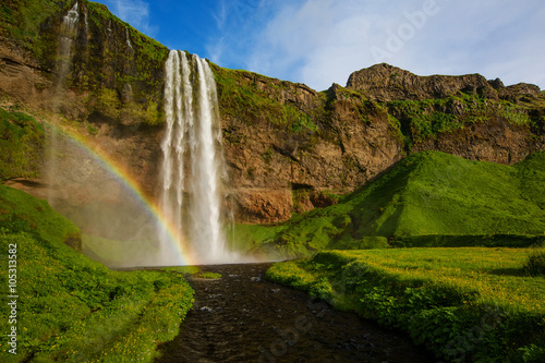 beautiful Icelandic waterfall.