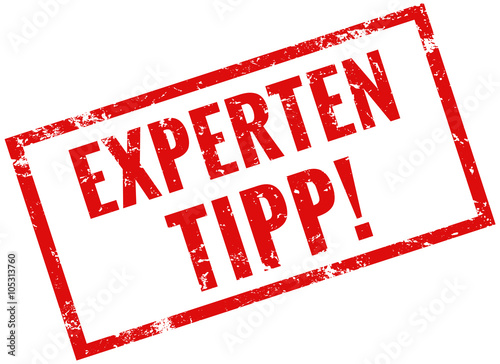 Experten Tipp Stempel rot grunge