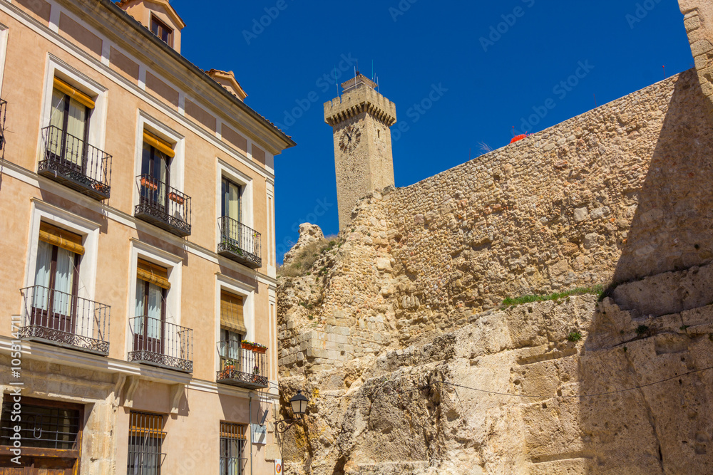 Mangana tower in the city of Cuenca, Spain