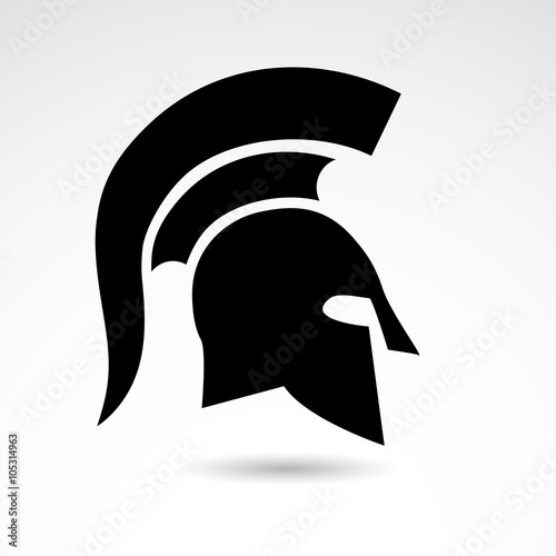 Spartnas, warrior helmet - vector icon.