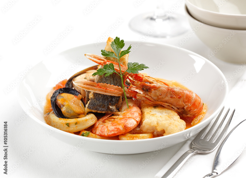 Mixed seafood dish