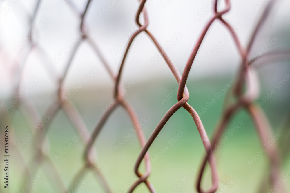 Fototapeta premium fence with a blurry background