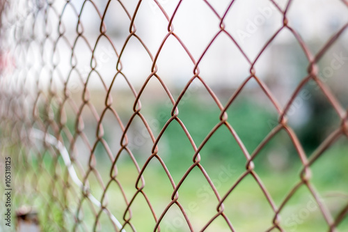 fence with a blurry background