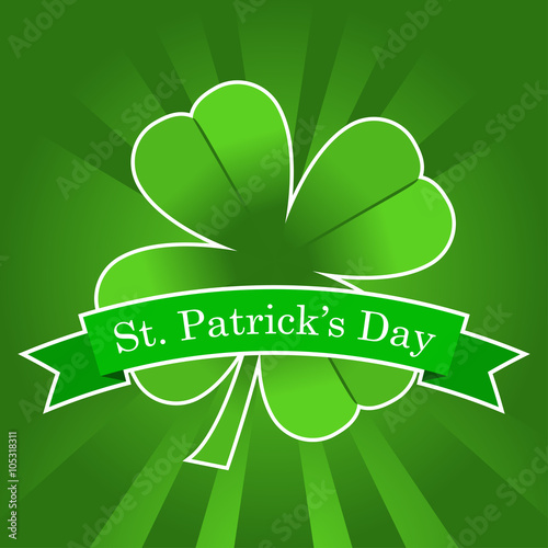 Icono plano St. Patrick Day con trebol #1
