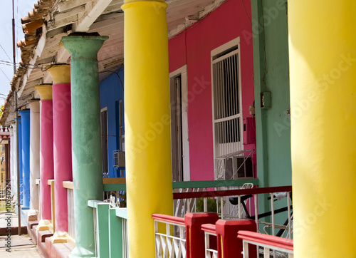 Photography Colored houses in Pinar Del Rio, Cuba