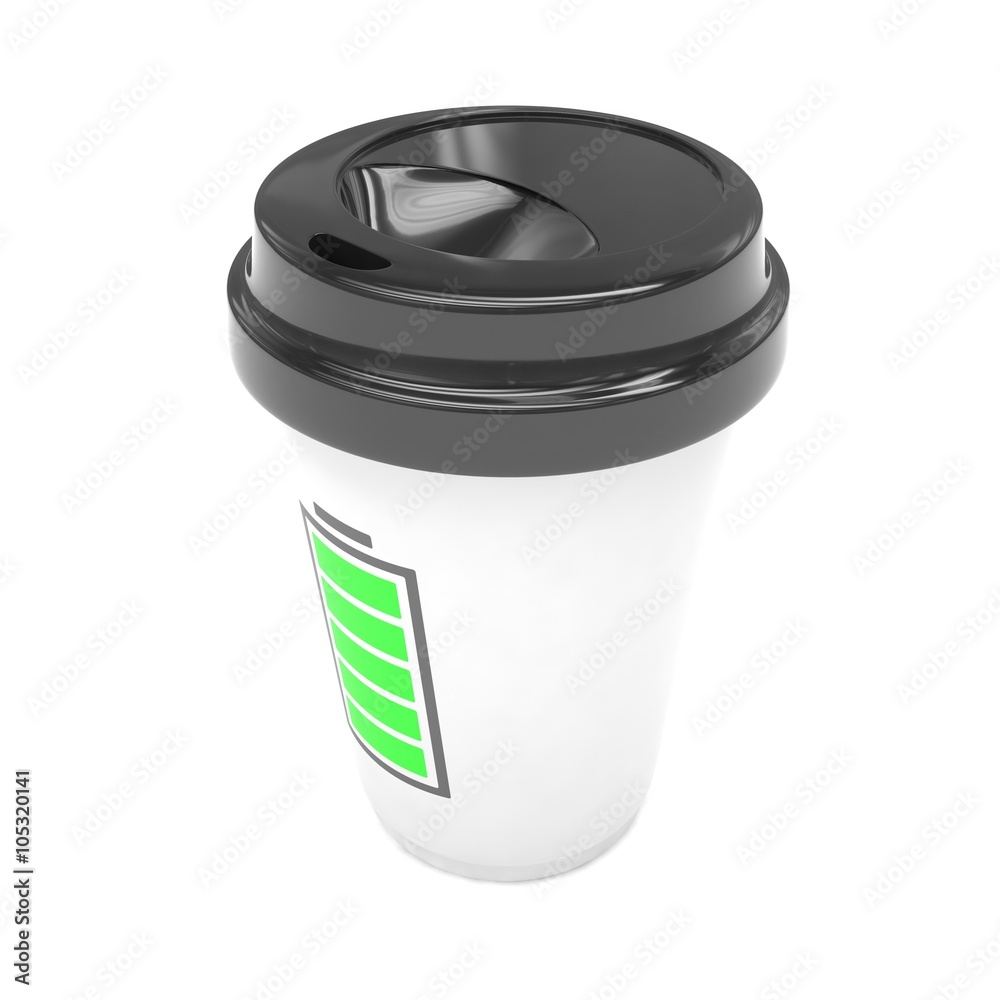 Coffee to go on white Coffee to go on white