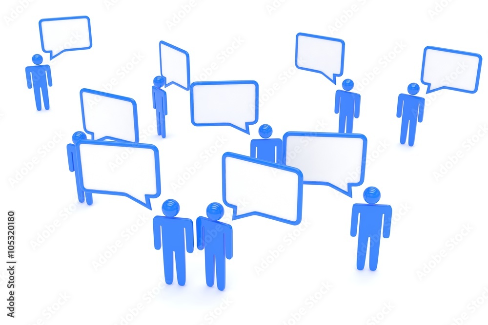 people with talk bubbles isolated over a white background people with talk bubbles isolated over a white background