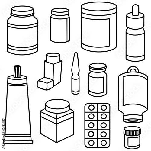 vector set of medicine