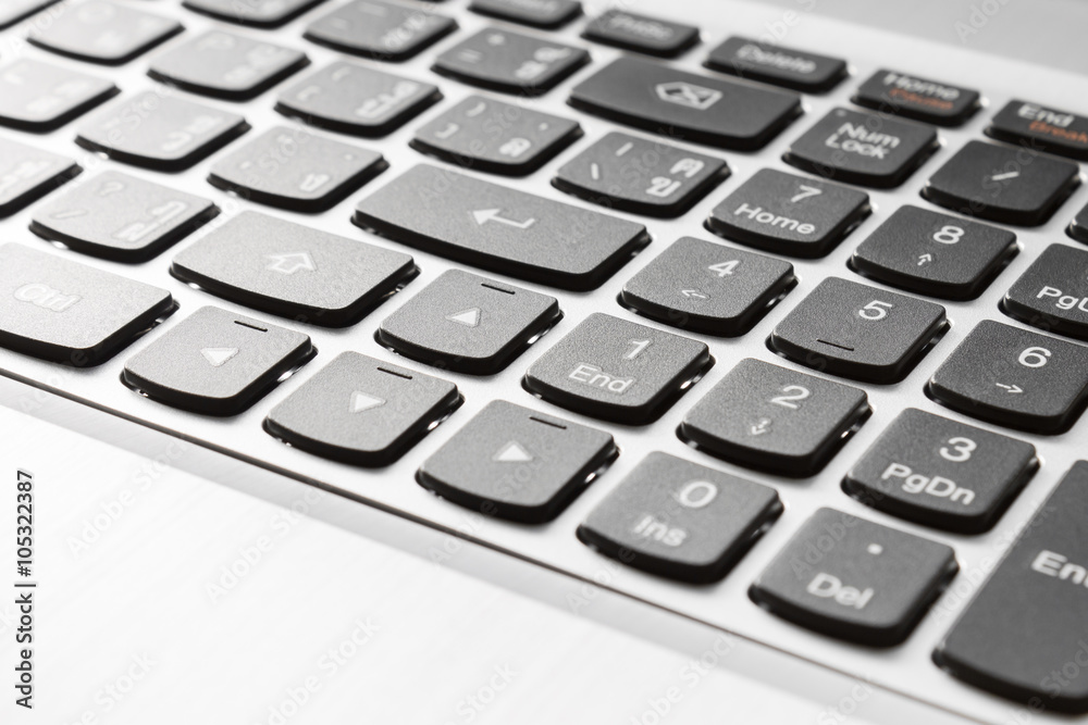Laptop or Notebook Button Close Up Right View Laptop or Notebook Button Close Up Right View
